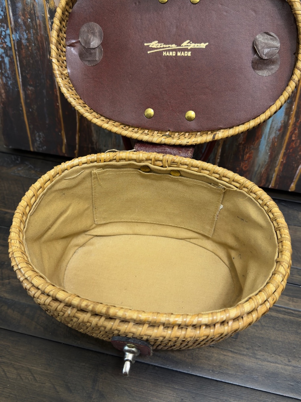 Etienne Aigner VINTAGE 1960's ETIENNE AIGNER Handmade Wicker Basket Handbag - Picture 11 of 12